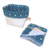 semainier lingettes bambou artisanal bio coton bleu geometrique