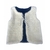 gilet enfant coton bio réversible mouton berger bio naturel double gaze bleu marine écru