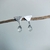 boucles oreilles triangle argent ciselé et goutte facettée cristal roche