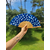 eventail cyanotype paquerette boutons d'or