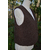 gilet réversible femme adulte laine mouton pyrénées artisanal marron choco double gaze créatrice france fleuri blanc bleu