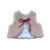gilet mouton rose bebe gaze fleuri brique blanc