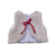 gilet mouton rose bebe gaze fleuri brique