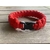 Bracelet survie en paracorde - Noir rouge