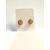 boucles oreilles bois de pin rondelle résinée acier inox artisanale