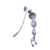 marque page nacre perles verre bleu gris violine note musique