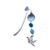 marque page nacre perles verre bleu gris grue origami MP68