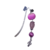 marque page nacre perles verre rose clef sol musique mp71