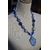 collier bleu violet argent