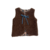 gilet berger enfant reversible laine mouton marron léopard
