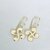 boucle oreille argent plaqué or artisanal lauburu croix basque