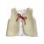 gilet enfant écru beige coeur rouge blanc