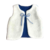 gilet laine mouton artisanal enfant ecru bleu