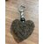 porte cle mouton marron coeur rayé