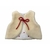 gilet mouton laine ecru blanc coeur rouge gaze coton-D