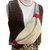 sac banane mouton laine ecru velours rose