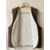 gilet réversible laine pyrénées marron fleuri kaki