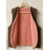 gilet réversible laine pyrénées marron brodé marsala