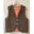 gilet réversible laine pyrénées marron marsala 2 boutons