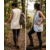 gilet long oiseaux ecru