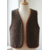 gilet laine pyrenees marron rouille uni
