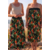 jupe longue robe bustier plage 2en1 artisanat landais france créatrice tropical noir