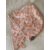 TUR19 turban bain coton bambou fleuri rose saumonné