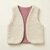 gilet laine ecrue gaze coton vieu rose irisé2