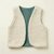 gilet laine ecrue gaze coton vert céladon irisé2