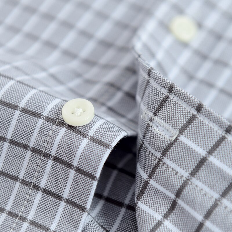 Chemise-Oxford-carreaux-et-boutons-pour-hommes-blouse-vichy-d-contract-e-avec-une-poche-simple
