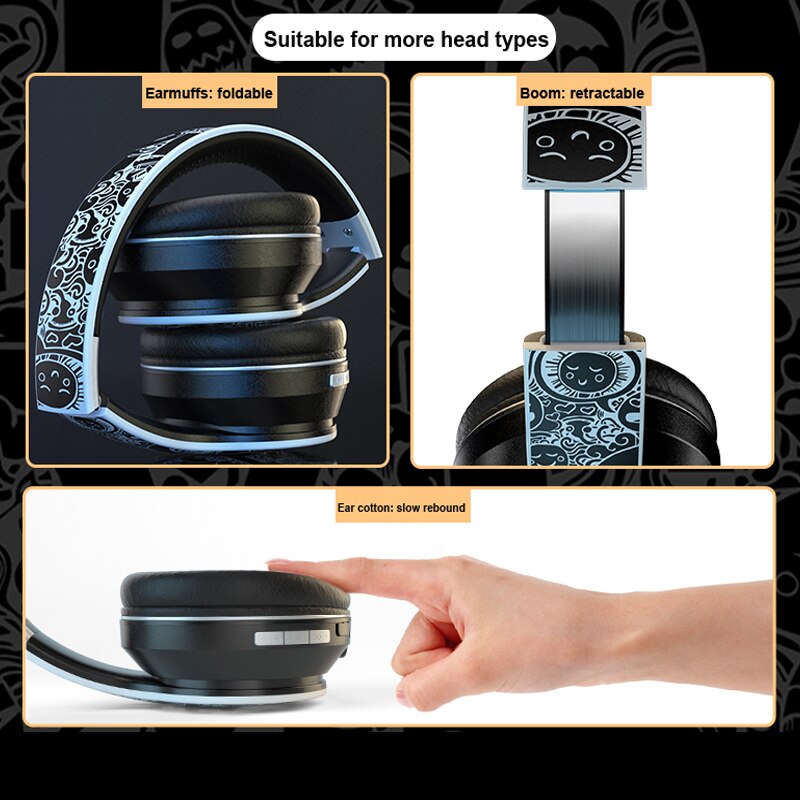 Wireless-Headphones-Bluetooth-Graffiti-Headphones-With-Microphone-PC-Mobile-Phone-Stereo-HIFI-Sound-for-TF-Card