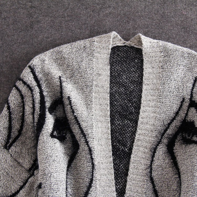 Cardigan-tricot-manches-longues-pour-femme-pull-ample-la-mode-collection-automne-hiver
