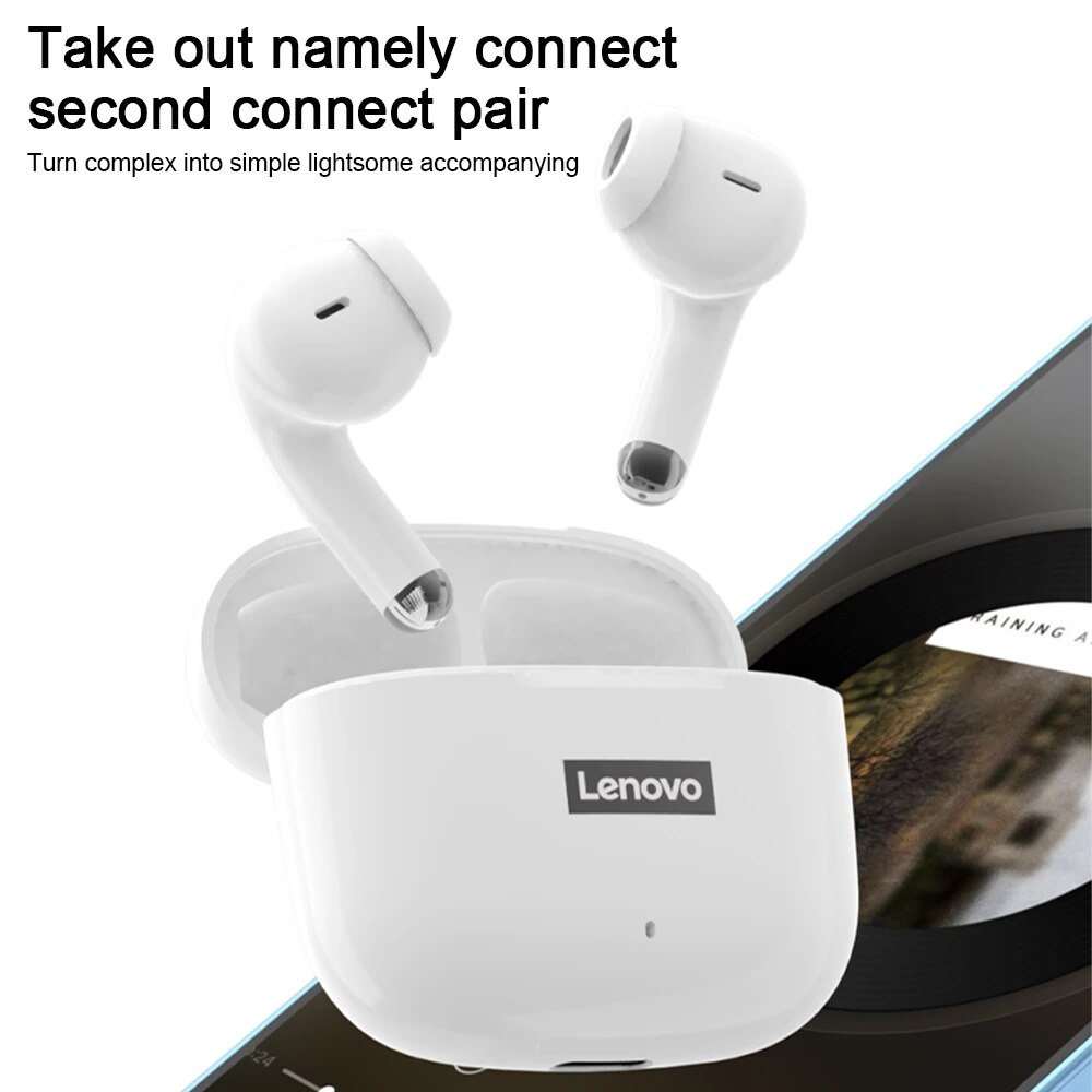 Lenovo-couteurs-sans-fil-Bluetooth-5-1-oreillettes-de-sport-tanches-avec-Microphone-musique-TWS-LP40