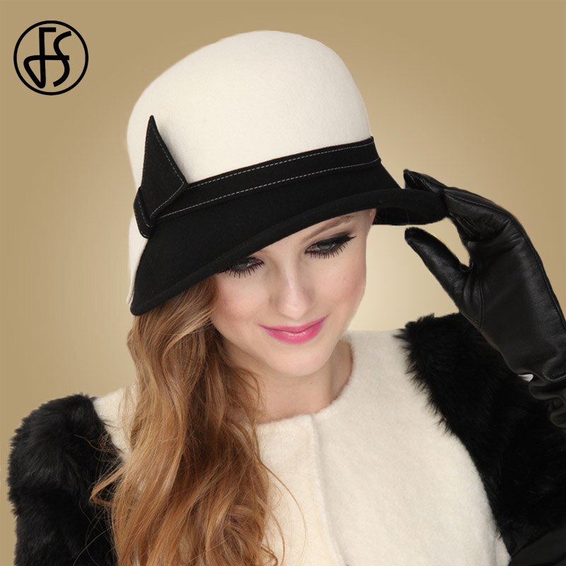 FS-chapeaux-en-laine-blanche-large-bord-Chapeau-Fedora-pour-femmes-Chapeau-Femme-en-Feutre-d