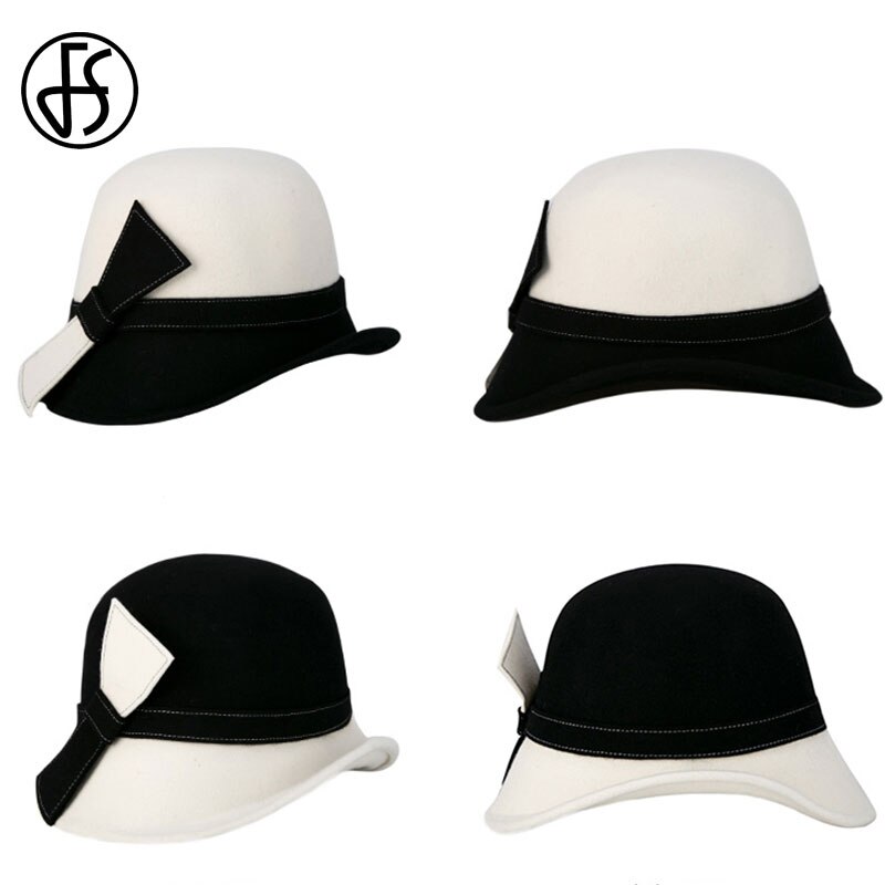 FS-chapeaux-en-laine-blanche-large-bord-Chapeau-Fedora-pour-femmes-Chapeau-Femme-en-Feutre-d