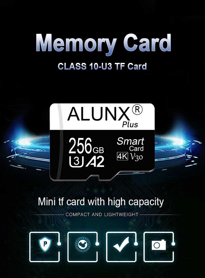ALUNX-Carte-m-moire-Micro-TF-SD-Classe-10-U3-128-Go-64-Go-32-Go