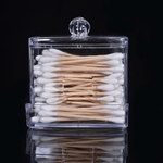 Acrylique-coton-couvillons-stockage-bo-te-de-support-Portable-Transparent-maquillage-coton-tampon-cosm-tique-conteneur