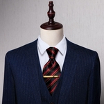 Cravate-ray-e-en-soie-8cm-pour-Homme-rouge-noir-robe-de-soir-e-mariage-f