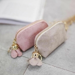 Fashion-Ladies-PU-Leather-Mini-Wallet-Card-Key-Holder-Zip-Coin-Purse-Floral-Pendant-Clutch-Bag