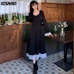 KOSAHIpastel-Robe-Longue-Surdimensionn-e-pour-Fille-Style-Japonais-Lolita-Gothique-Patchwork-Vintage-Bandage-Kawaii-ducatif