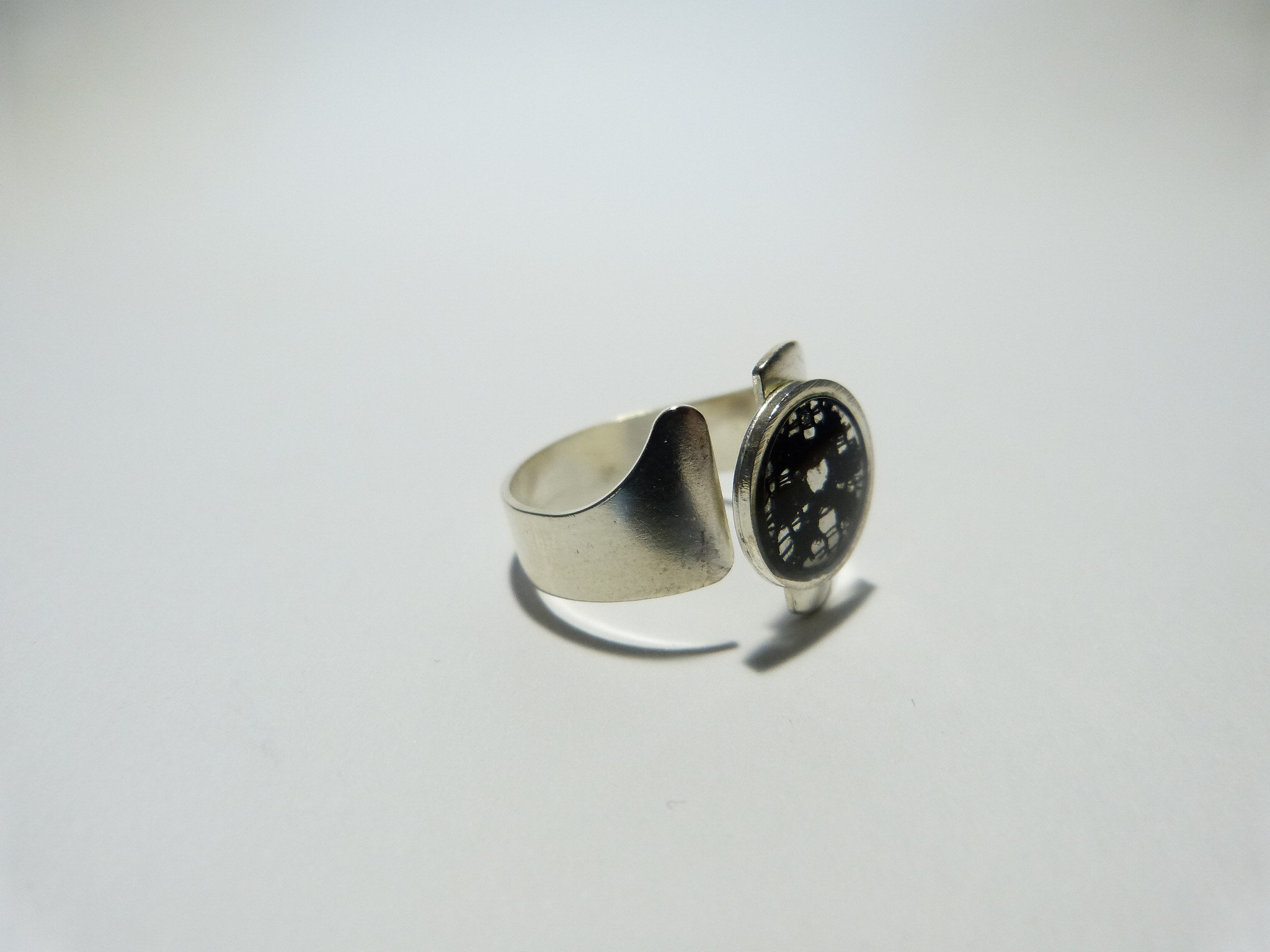 Bague mixte dentelle plaqué argent