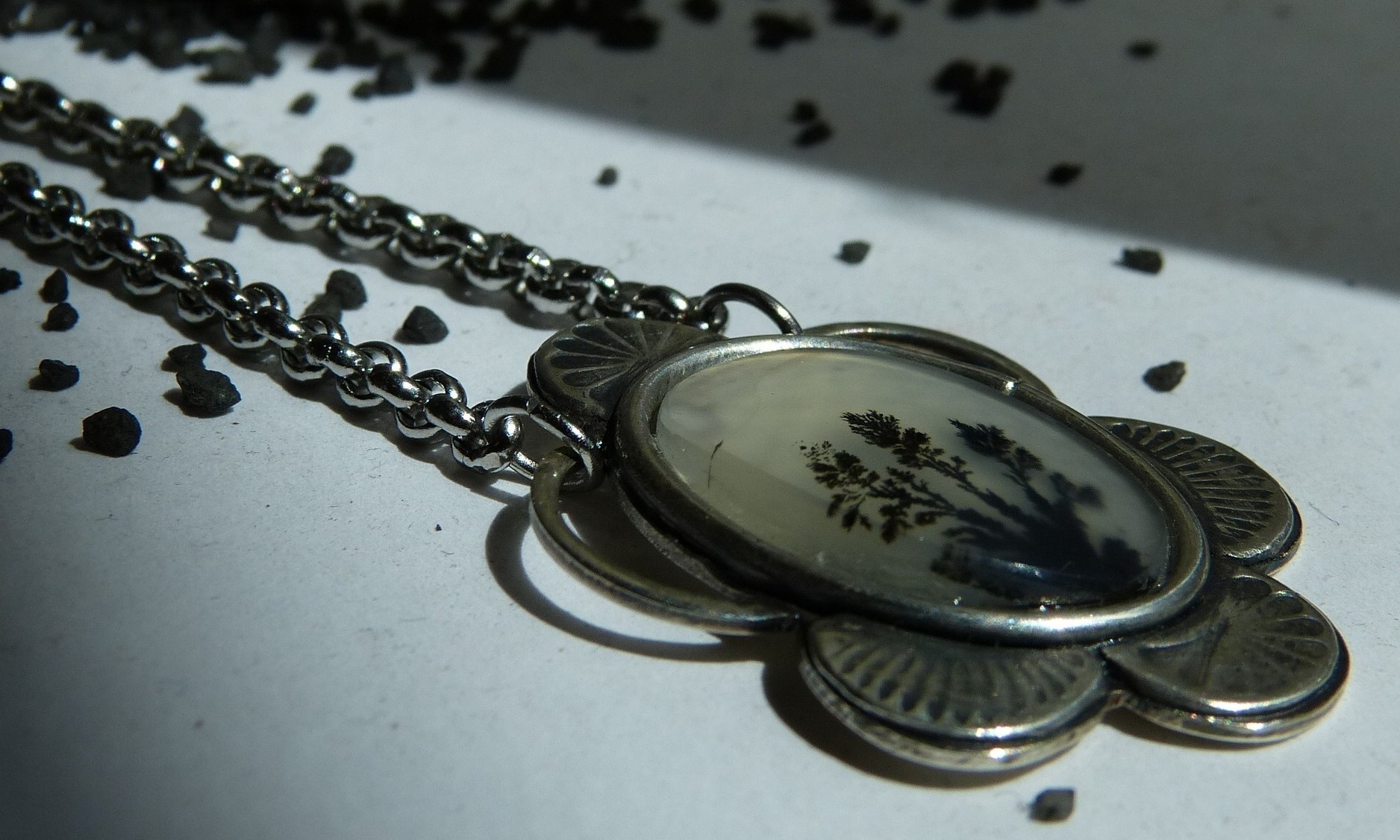 collier-pierre naturelle-agate dendritique