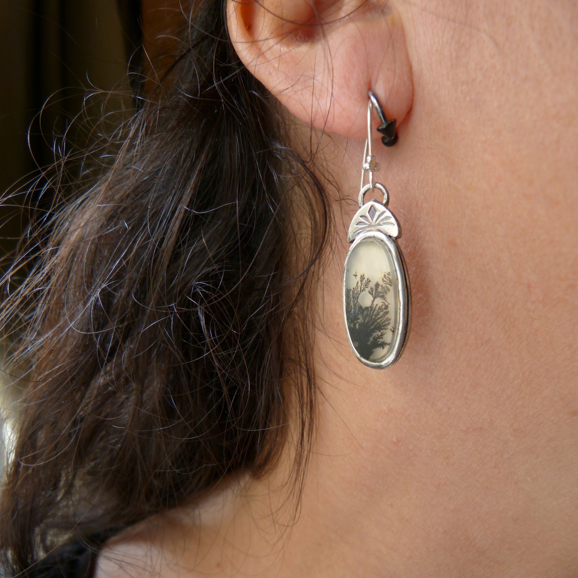 boucles-pierre naturelle-agate