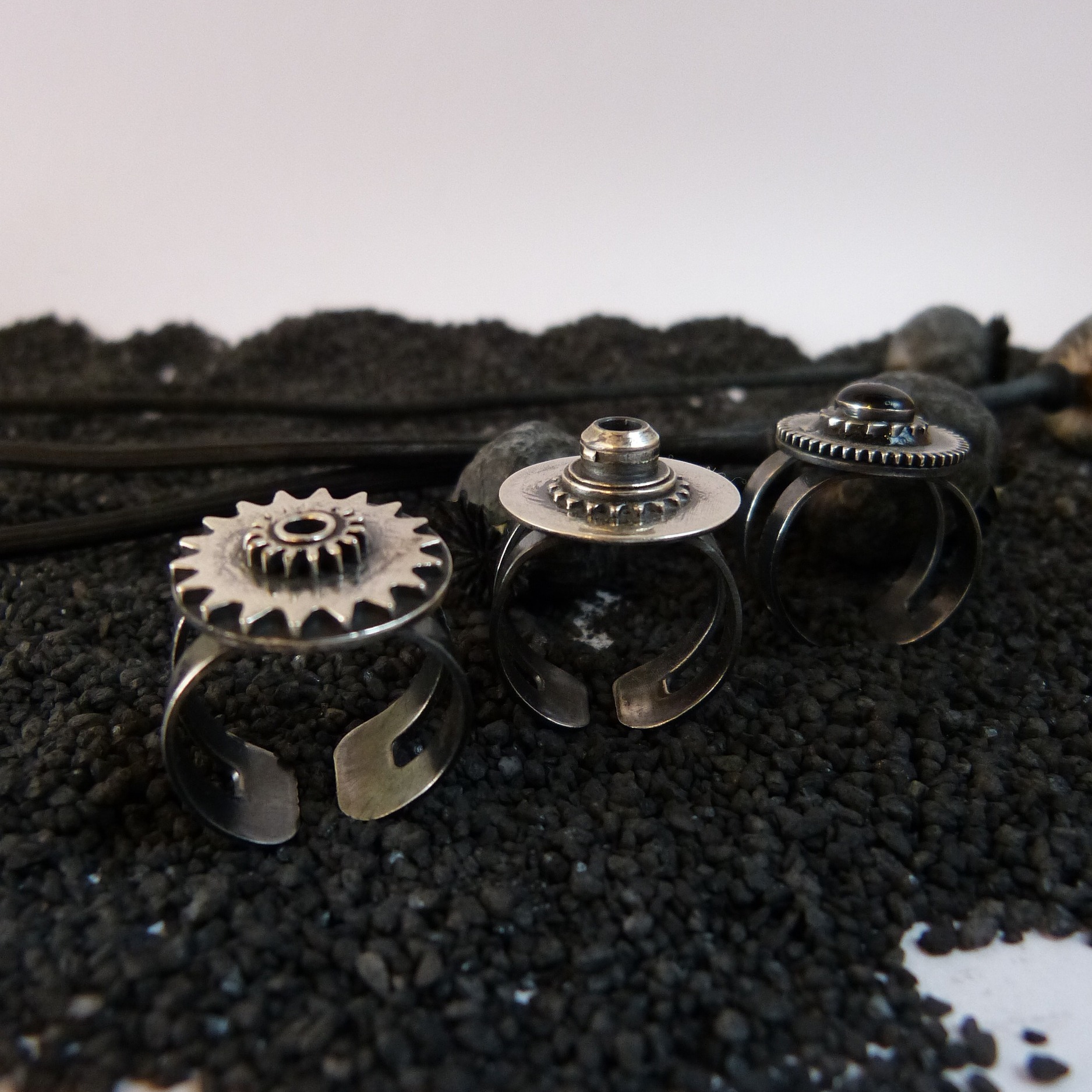 bague-mécanique-plaqué argent