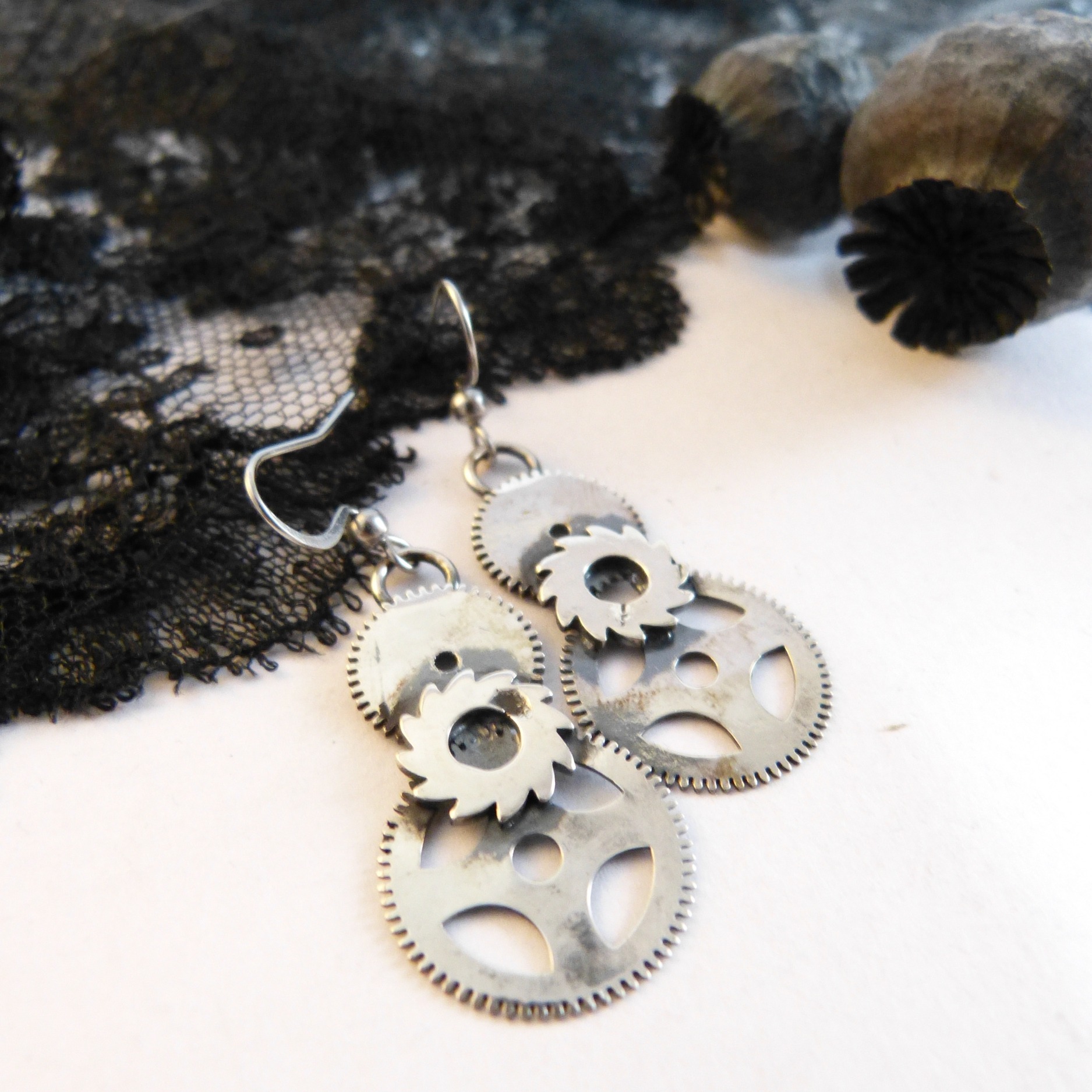 boucles doreilles-engrenages-indus-bijoux mécaniques