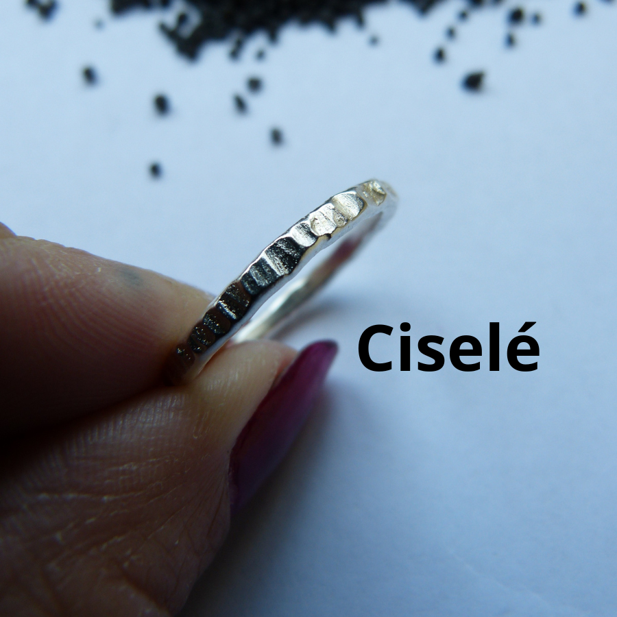 anneau-argent-martelé-ciselé-Belladone