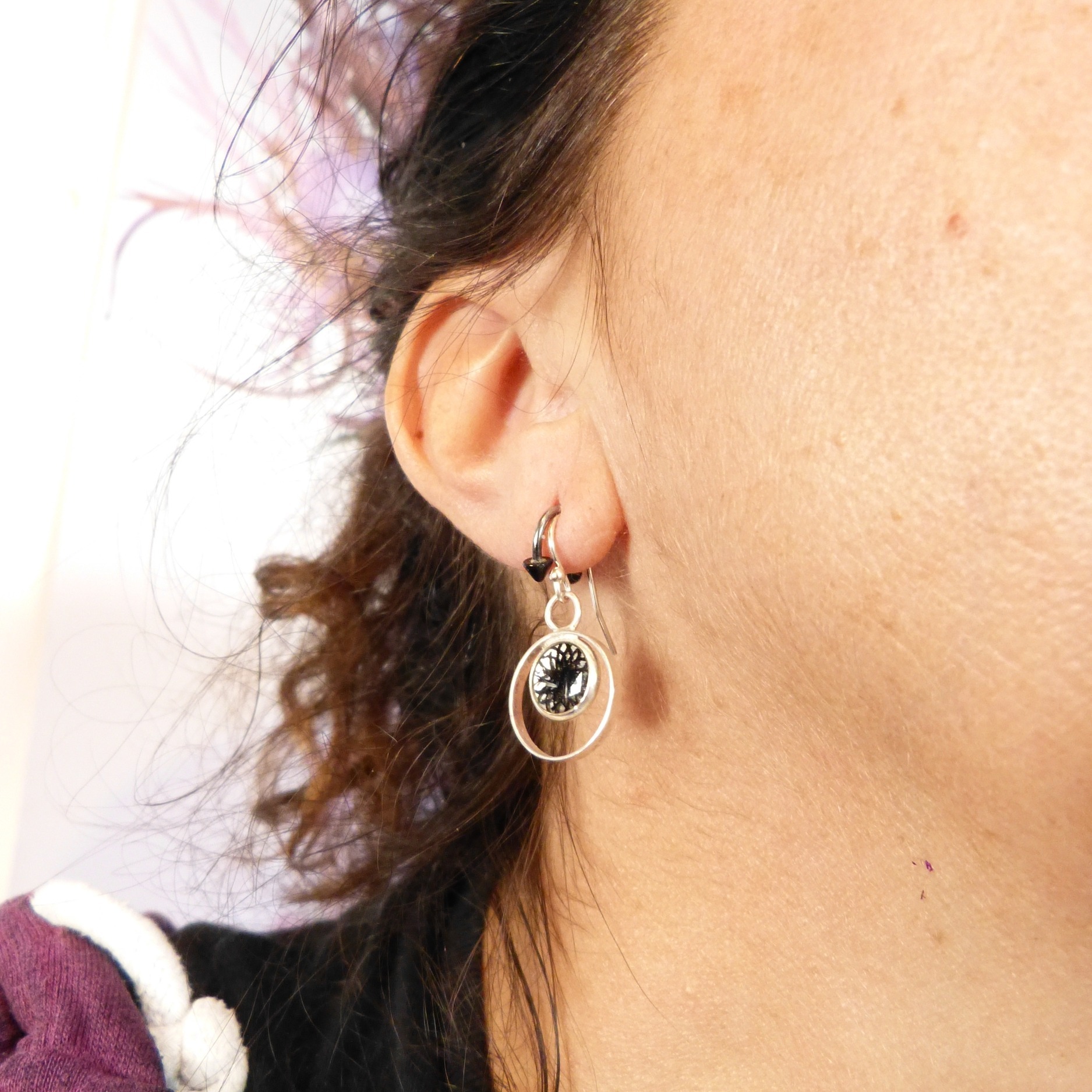 boucles doreilles-dentelle-argent-perline-belladone