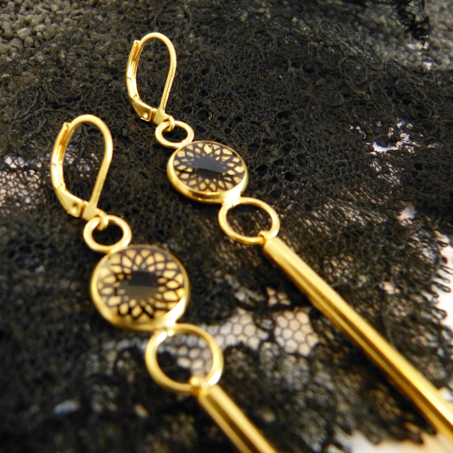 boucles-dentelle-doré à lor fin-gitane-belladone