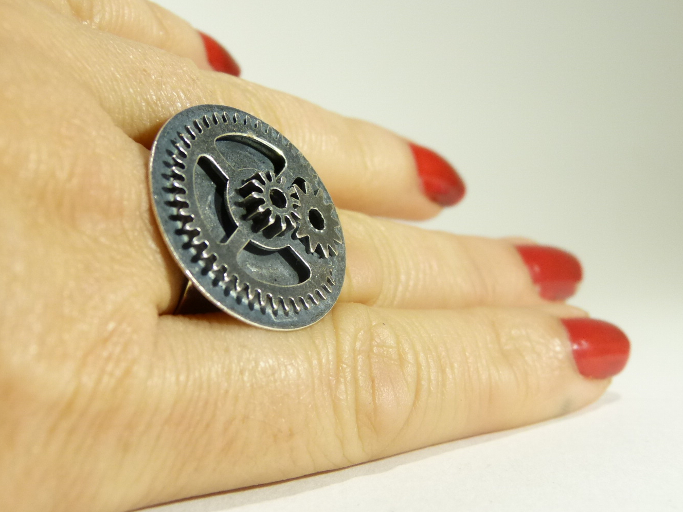 bague gros engrenage dhorloge