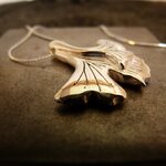collier ginkgo argent